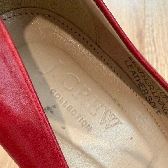 J. Crew Red Pointed-Toe Bow Pumps - Picture 2 of 5